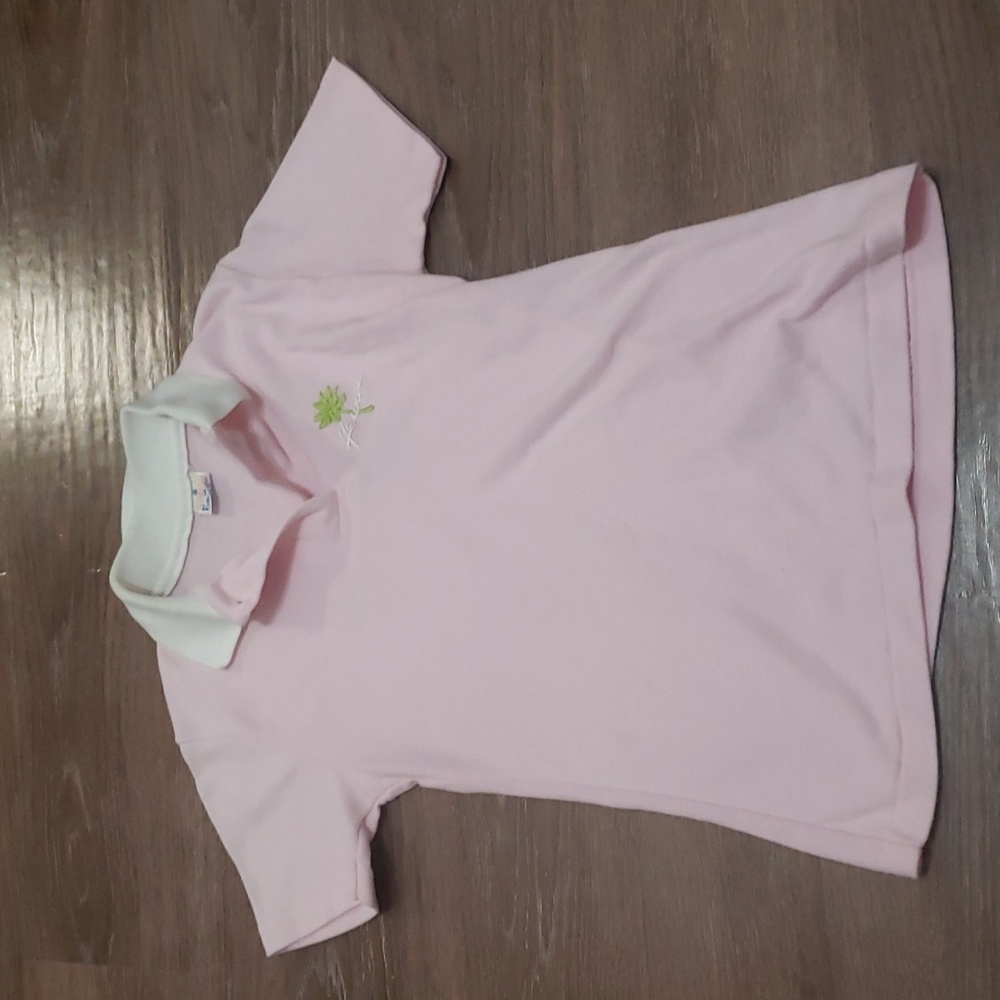 (M) Fun-Tees Sportswear Pastel VintaG Collared T-Shirt Hawaii Embroidered Tropic